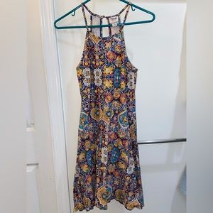 A-like yellow multicolor sundress